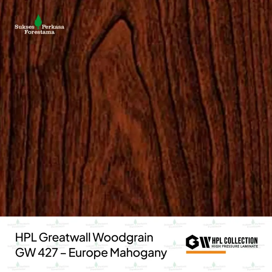 HPL Greatwall Woodgrain GW 427 – Europe Mahogany