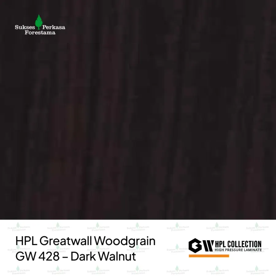 HPL Greatwall Woodgrain GW 428 – Dark Walnut