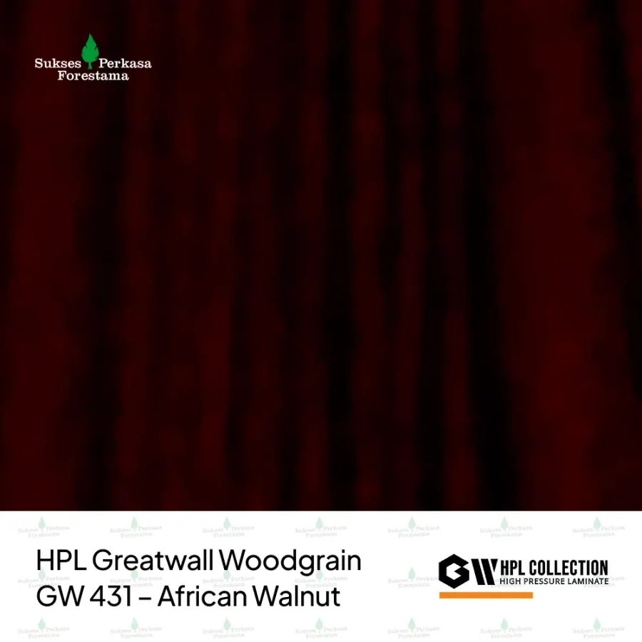 HPL Greatwall Woodgrain GW 431 – African Walnut