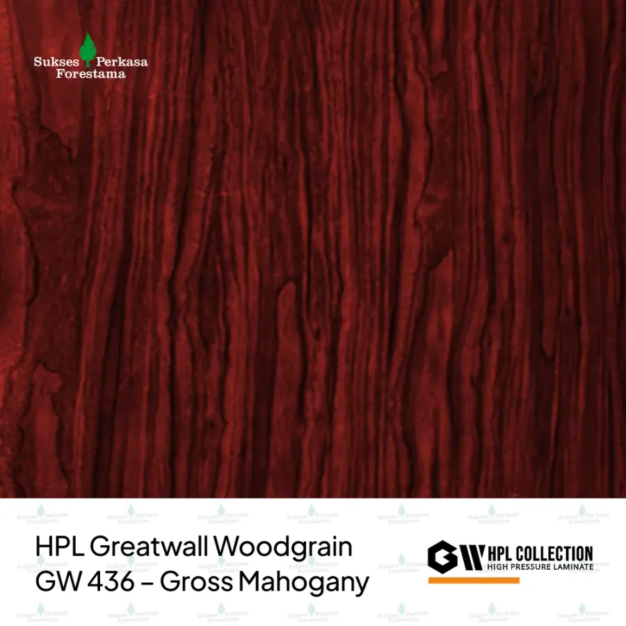 HPL Greatwall Woodgrain GW 436 – Gross Mahogany