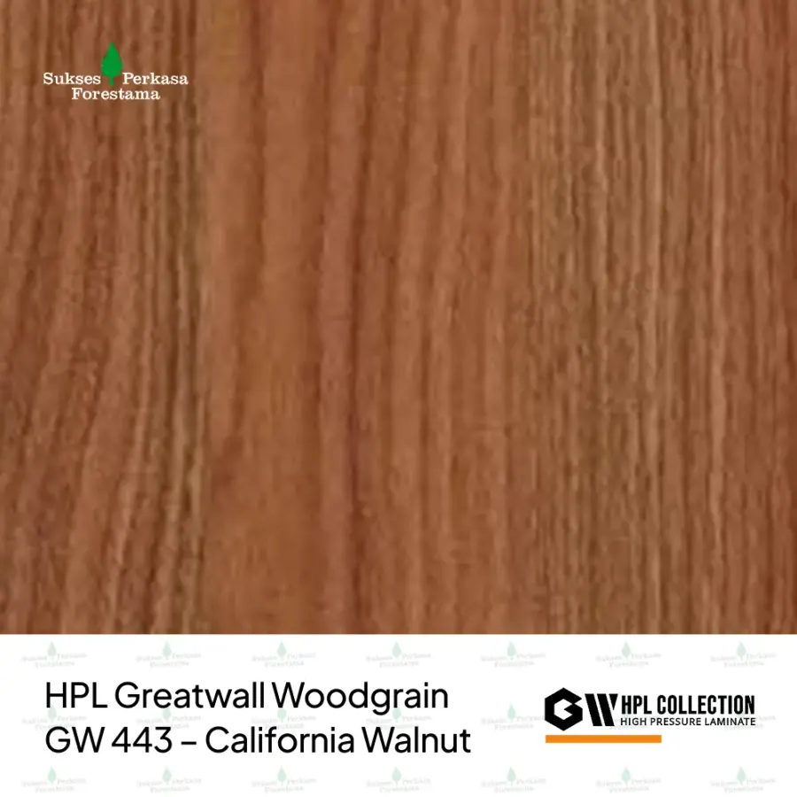 HPL Greatwall Woodgrain GW 443 – California Walnut