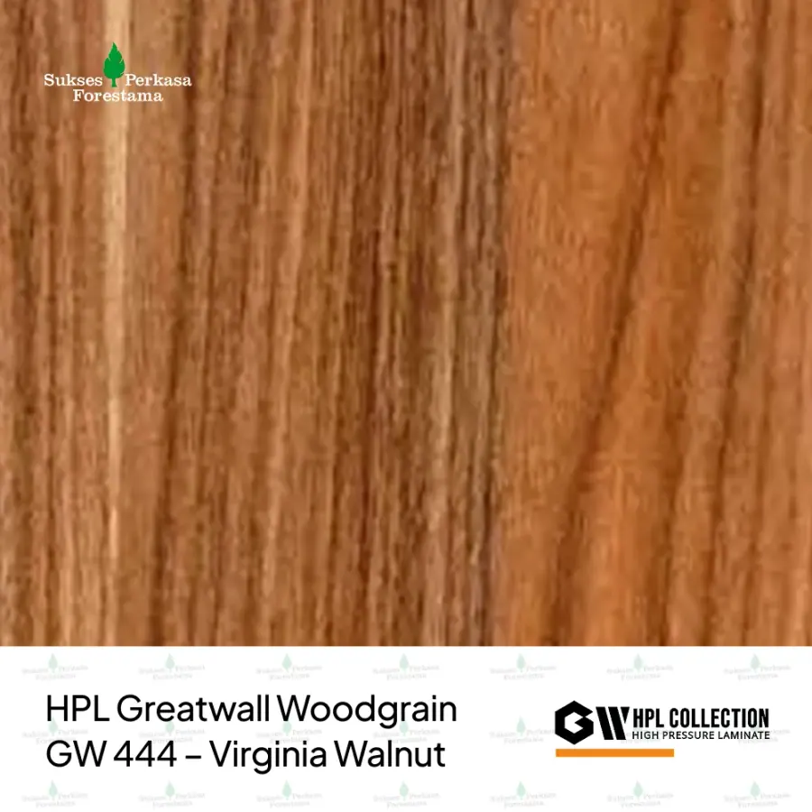 HPL Greatwall Woodgrain GW 444 – Virginia Walnut
