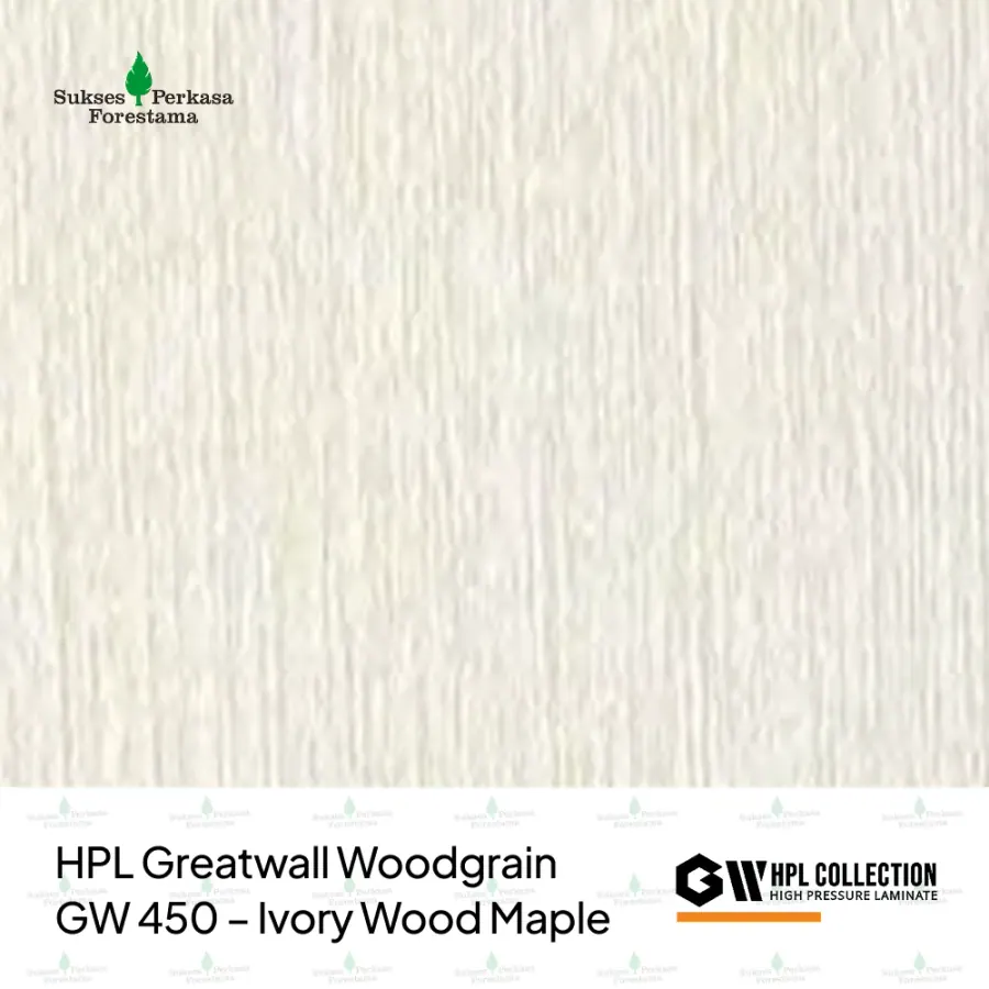 HPL Greatwall Woodgrain GW 450 – Ivory Wood Maple