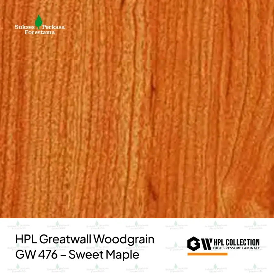 HPL Greatwall Woodgrain GW 476 – Sweet Maple