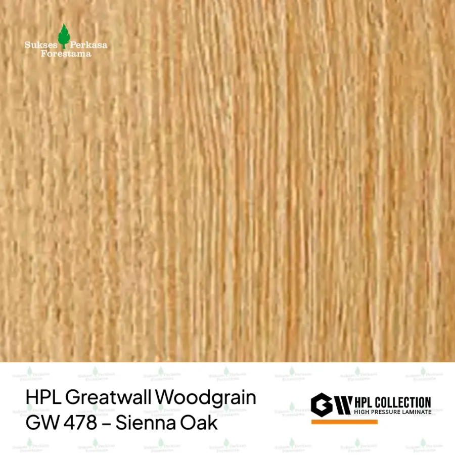 HPL Greatwall Woodgrain GW 478 – Sienna Oak