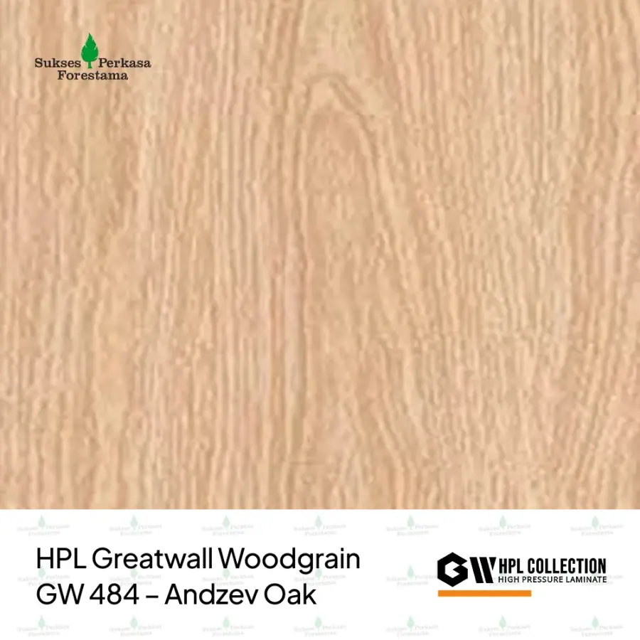 HPL Greatwall Woodgrain GW 484 – Andzev Oak
