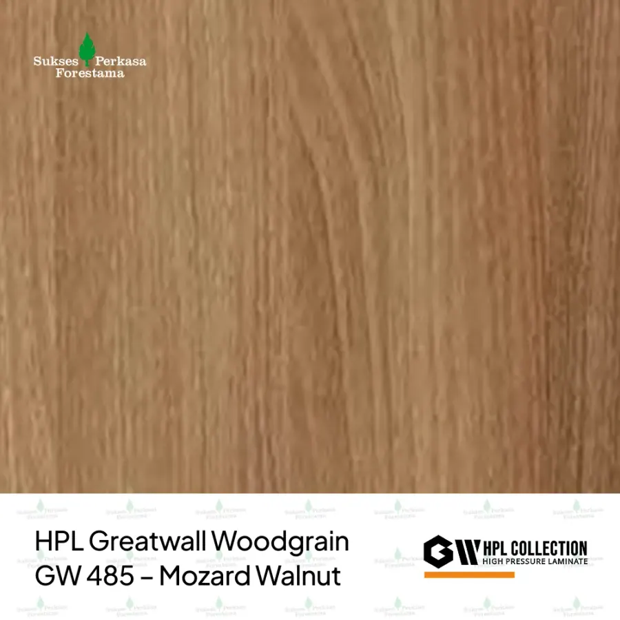 HPL Greatwall Woodgrain GW 485 – Mozard Walnut