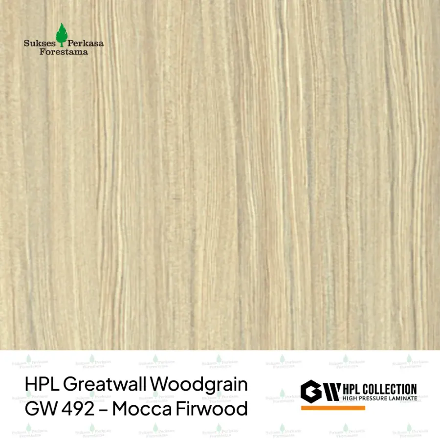HPL Greatwall Woodgrain GW 492 – Mocca Firwood