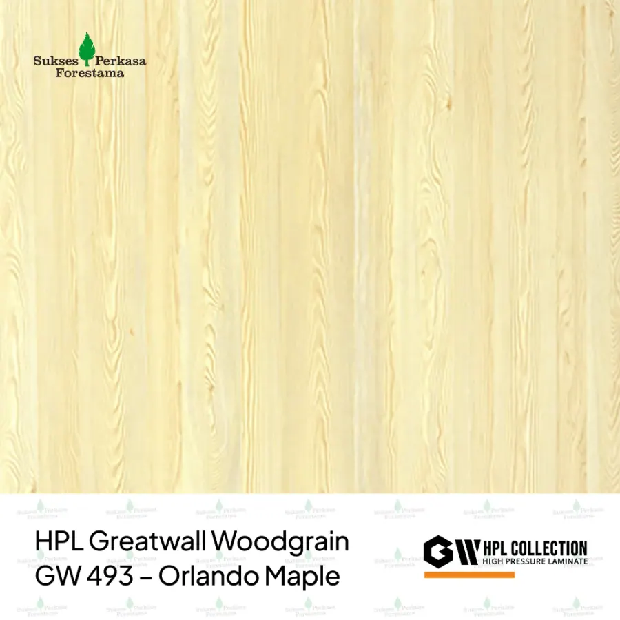 HPL Greatwall Woodgrain GW 493 – Orlando Maple