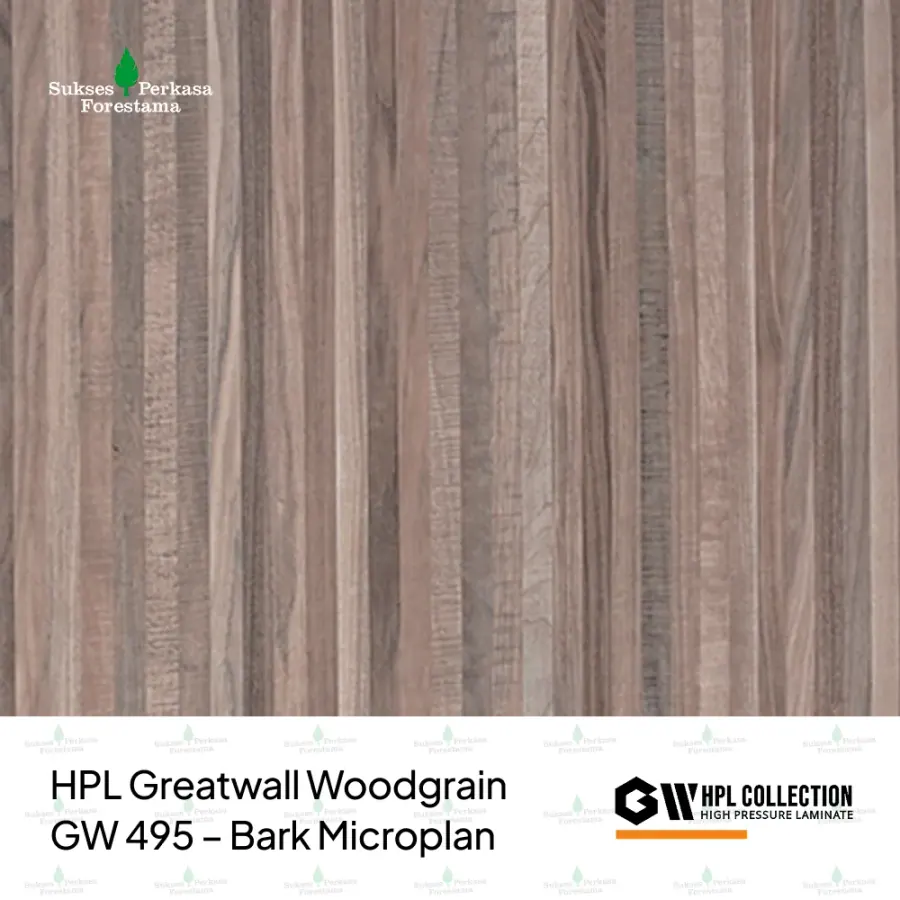 HPL Greatwall Woodgrain GW 495 – Bark Microplan