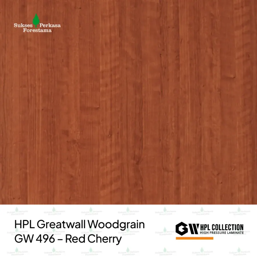 HPL Greatwall Woodgrain GW 496 – Red Cherry