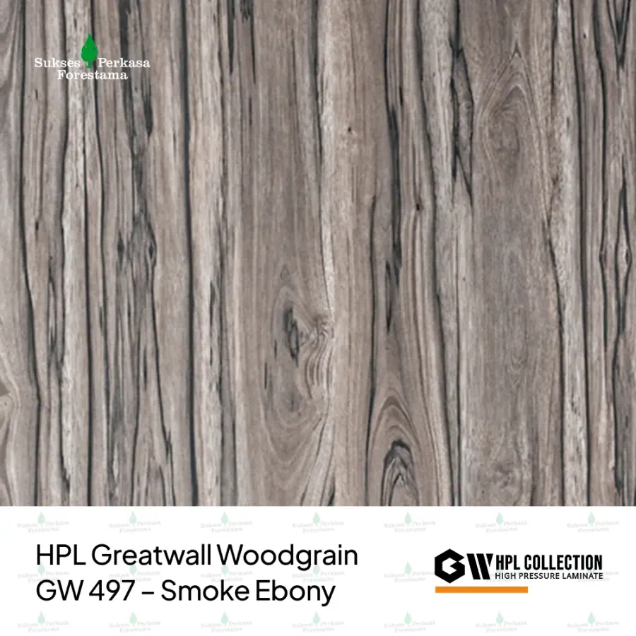 HPL Greatwall Woodgrain GW 497 – Smoke Ebony