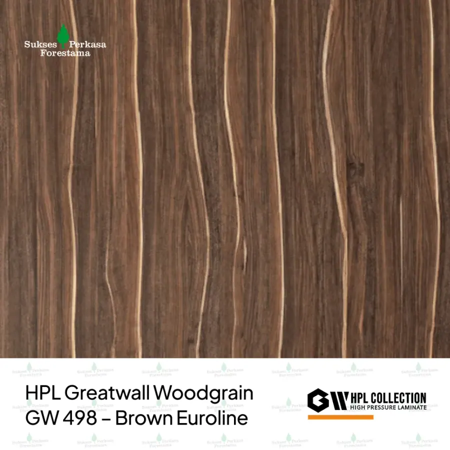 HPL Greatwall Woodgrain GW 498 – Brown Euroline