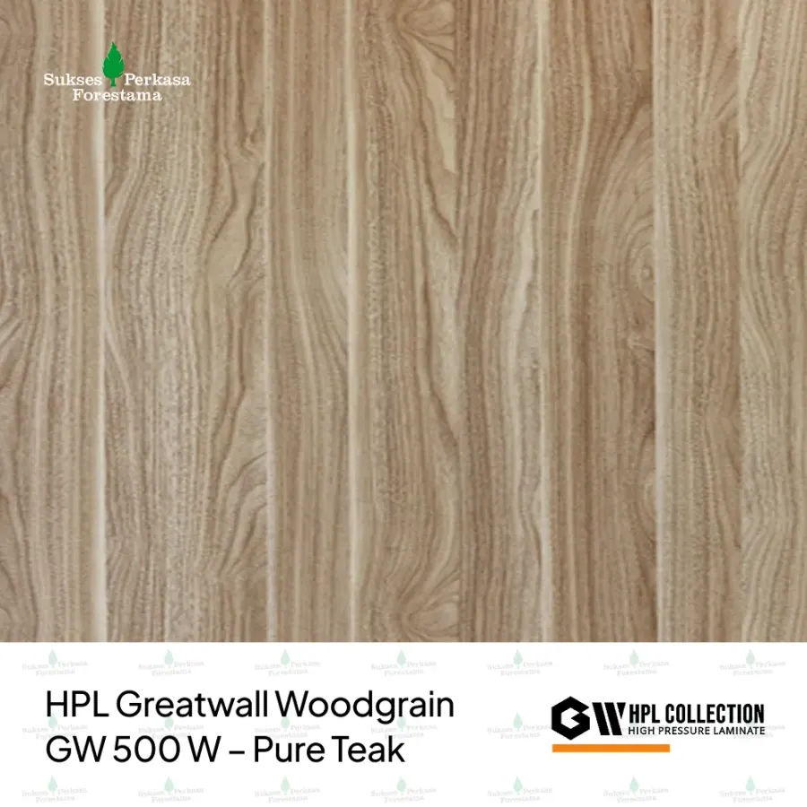 HPL Greatwall Woodgrain GW 500 W – Pure Teak
