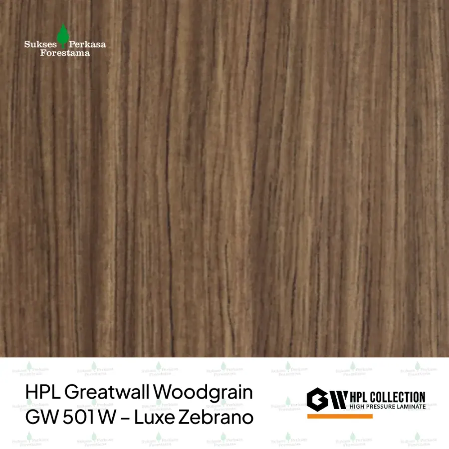 HPL Greatwall Woodgrain GW 501 W – Luxe Zebrano