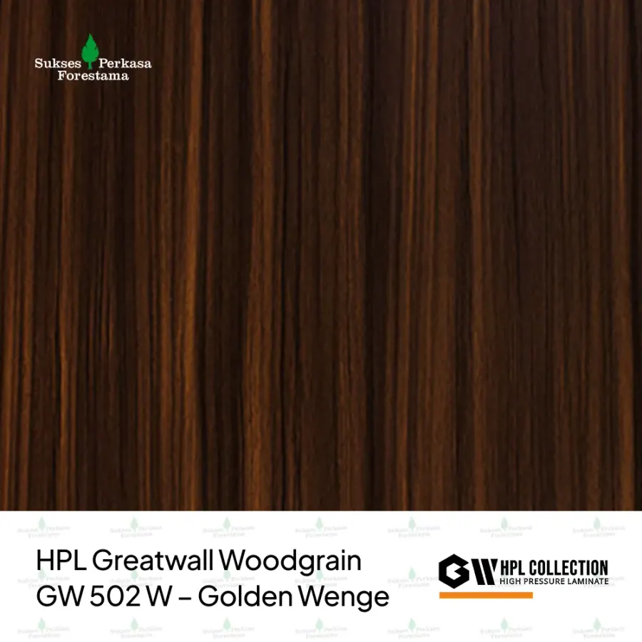 HPL Greatwall Woodgrain GW 502 W – Golden Wenge