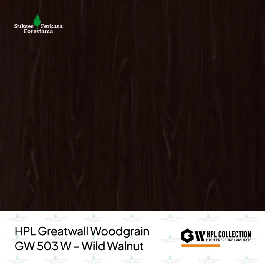 HPL Greatwall Woodgrain GW 503 W – Wild Walnut