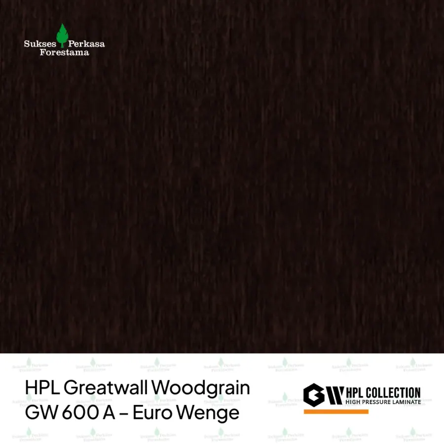 HPL Greatwall Woodgrain GW 600 A – Euro Wenge