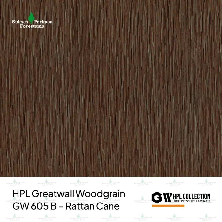 HPL Greatwall Woodgrain GW 605 B – Rattan Cane