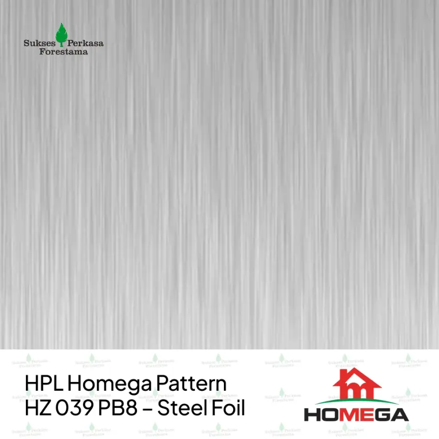 HPL Homega Pattern HZ 039 PB8 – Steel Foil