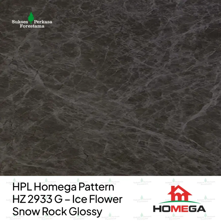 HPL Homega Pattern HZ 2933 G – Ice Flower Snow Rock Glossy
