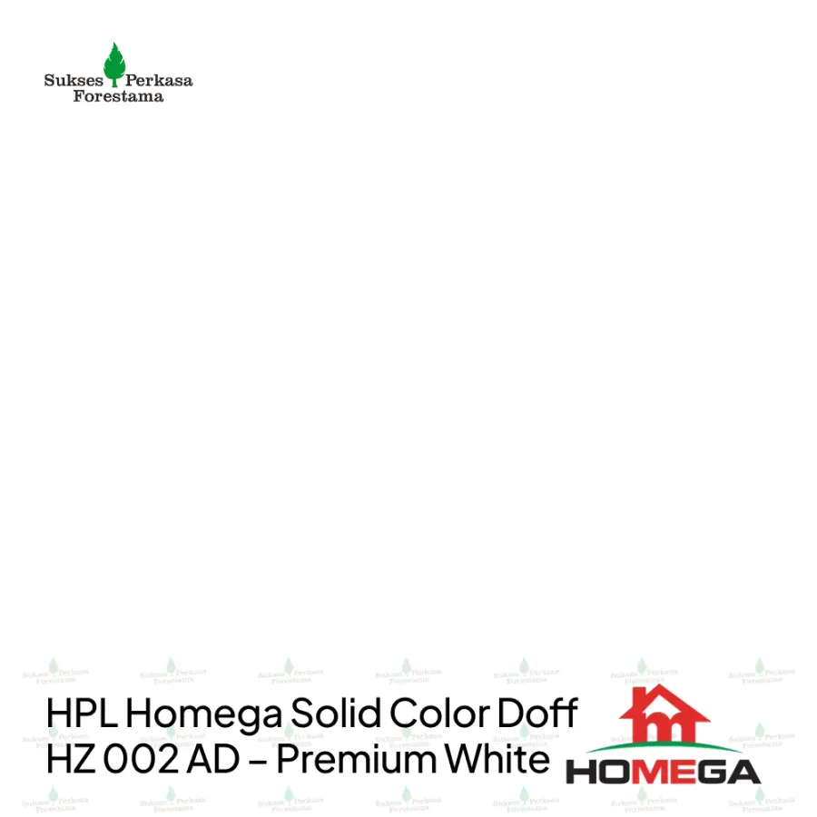 HPL Homega Solid Color Doff HZ 002 AD – Premium White