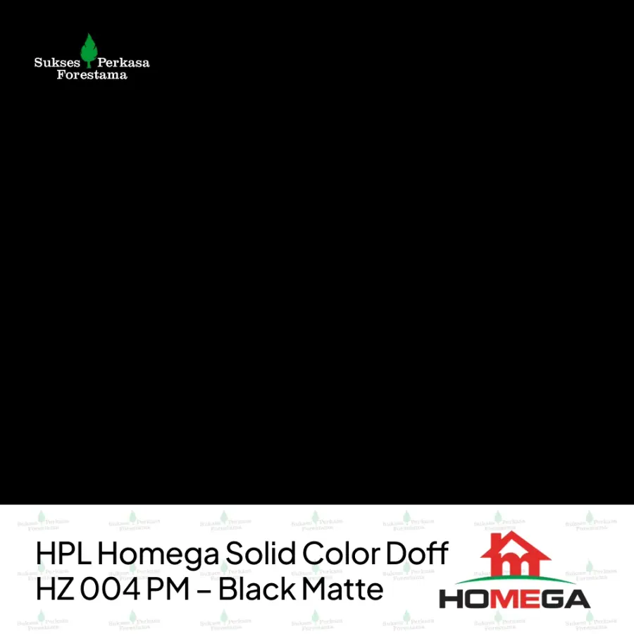 HPL Homega Solid Color Doff HZ 004 PM – Black Matte