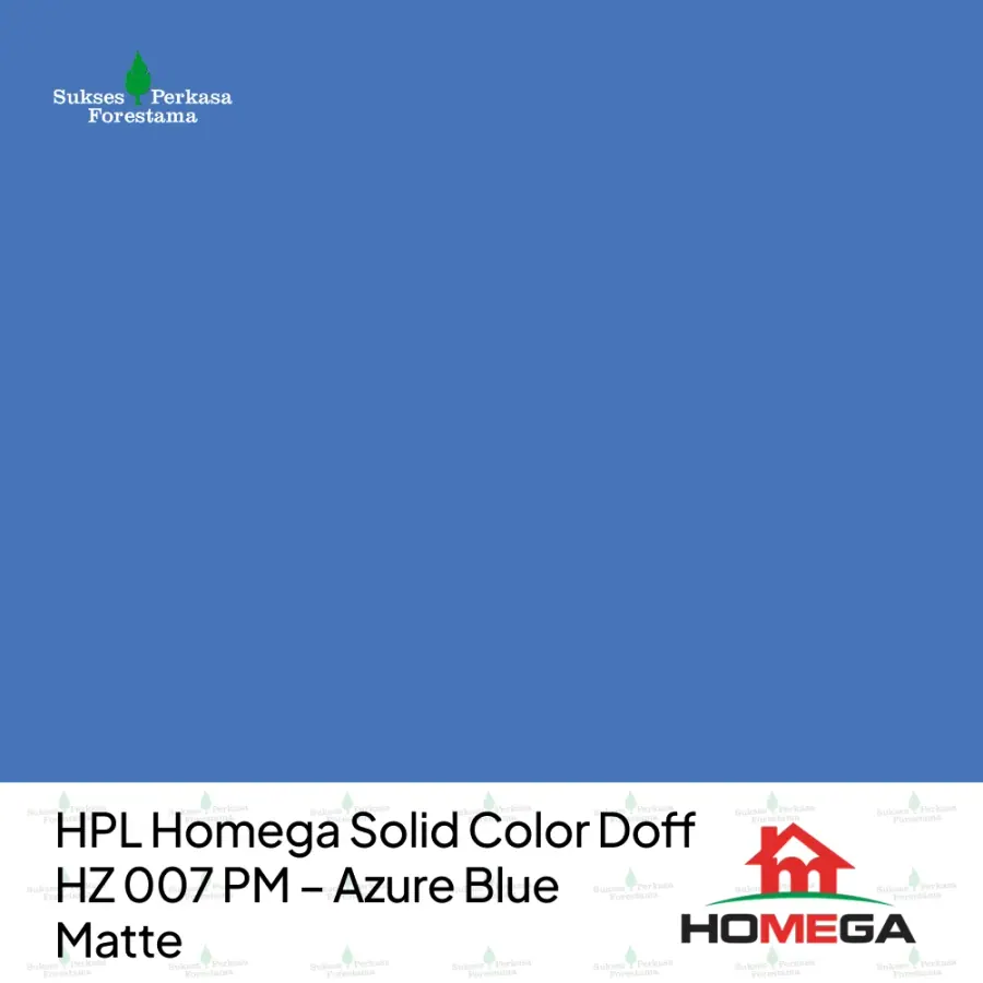 HPL Homega Solid Color Doff HZ 007 PM – Azure Blue Matte