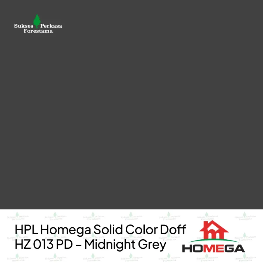 HPL Homega Solid Color Doff HZ 013 PD – Midnight Grey