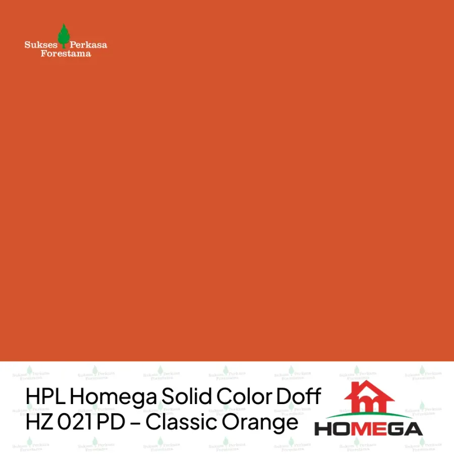 HPL Homega Solid Color Doff HZ 021 PD – Classic Orange