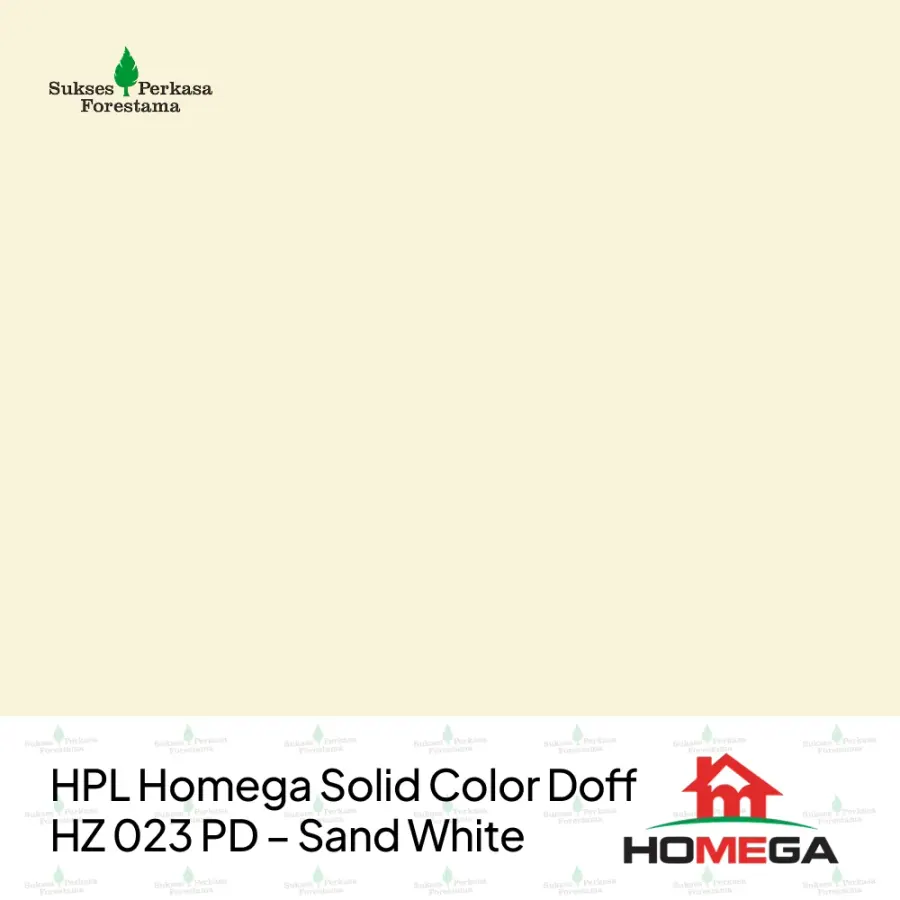 HPL Homega Solid Color Doff HZ 023 PD – Sand White