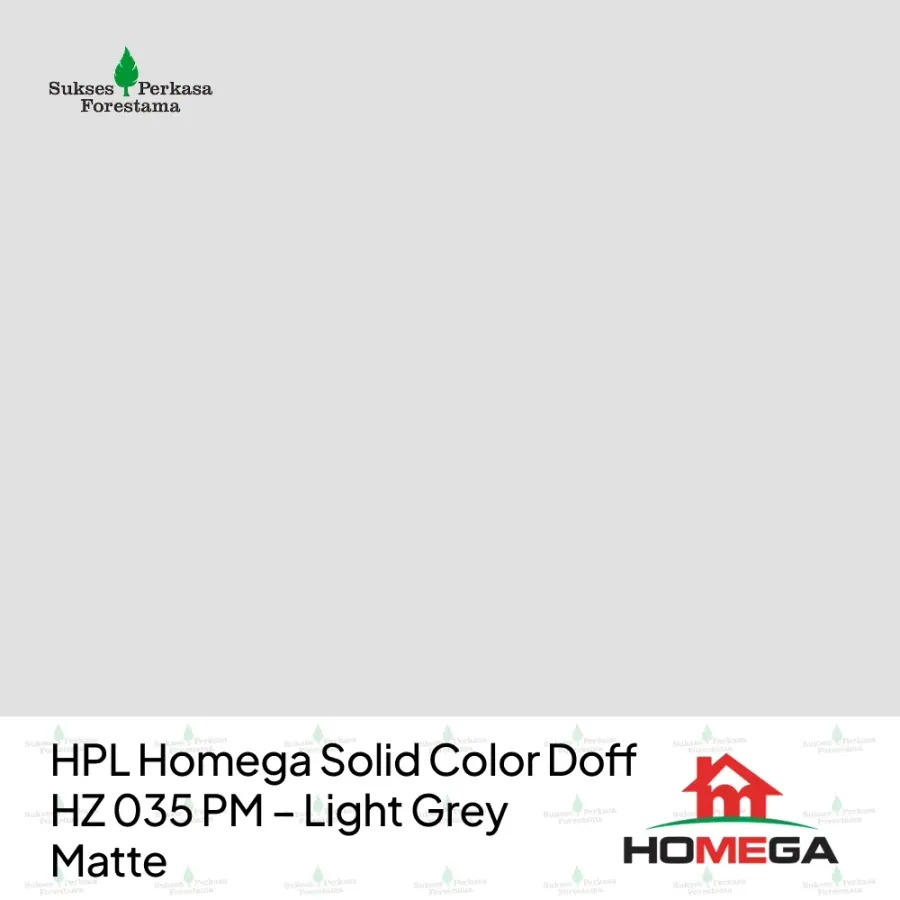 HPL Homega Solid Color Doff HZ 035 PM – Light Grey Matte
