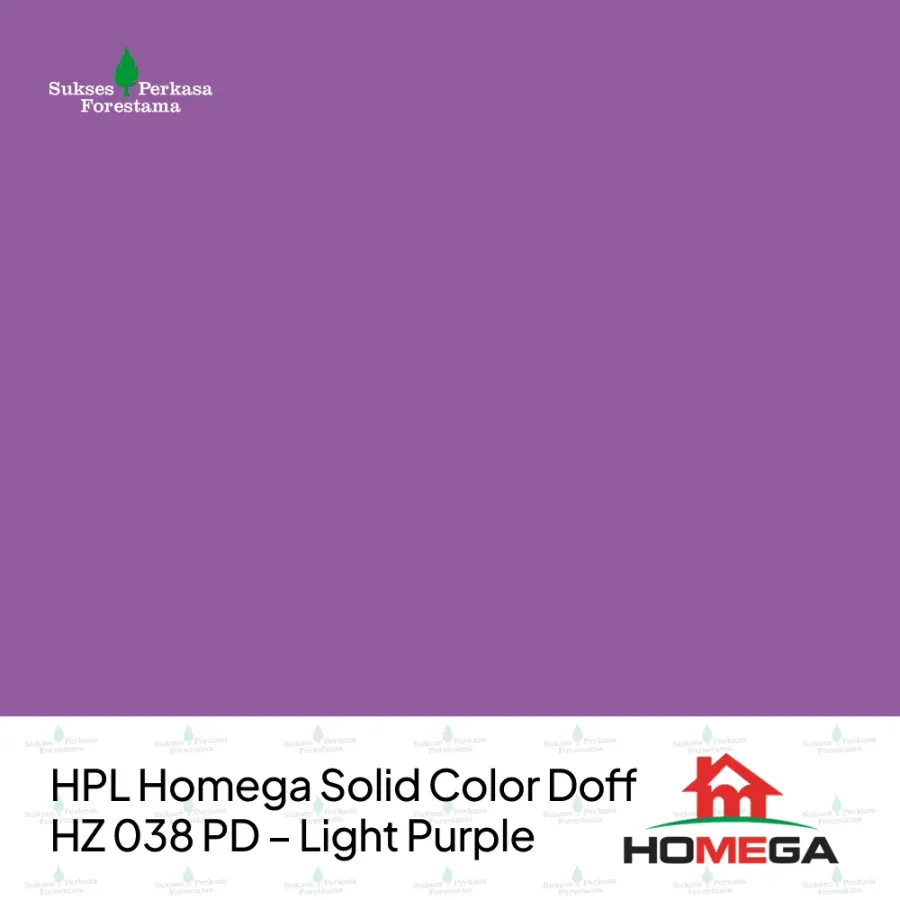 HPL Homega Solid Color Doff HZ 038 PD – Light Purple