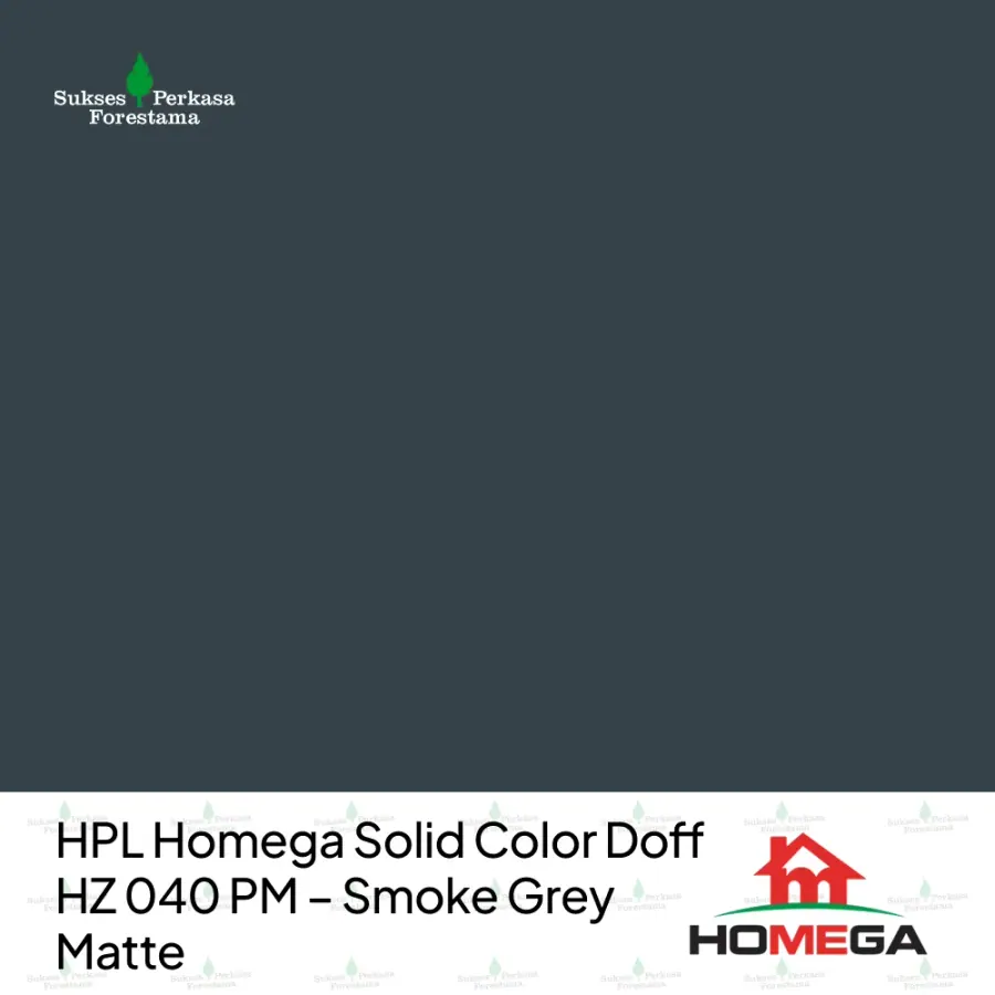 HPL Homega Solid Color Doff HZ 040 PM – Smoke Grey Matte