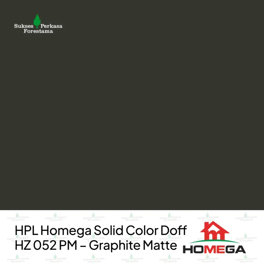 HPL Homega Solid Color Doff HZ 052 PM – Graphite Matte