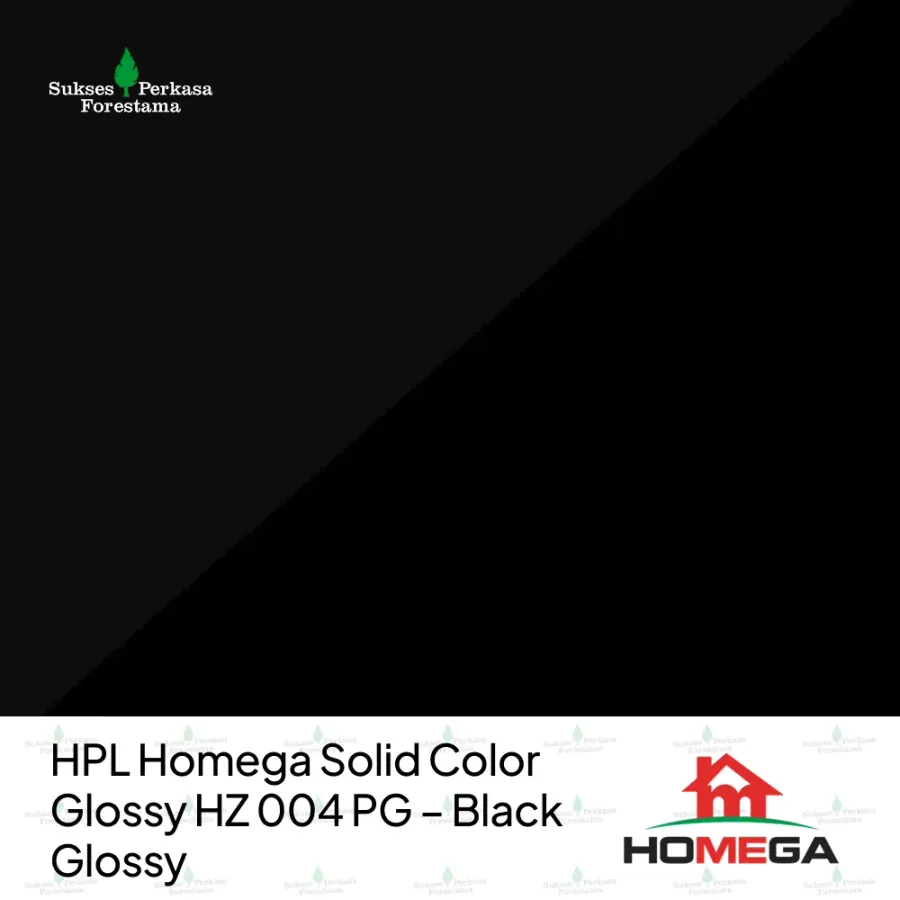 HPL Homega Solid Color Glossy HZ 004 PG – Black Glossy