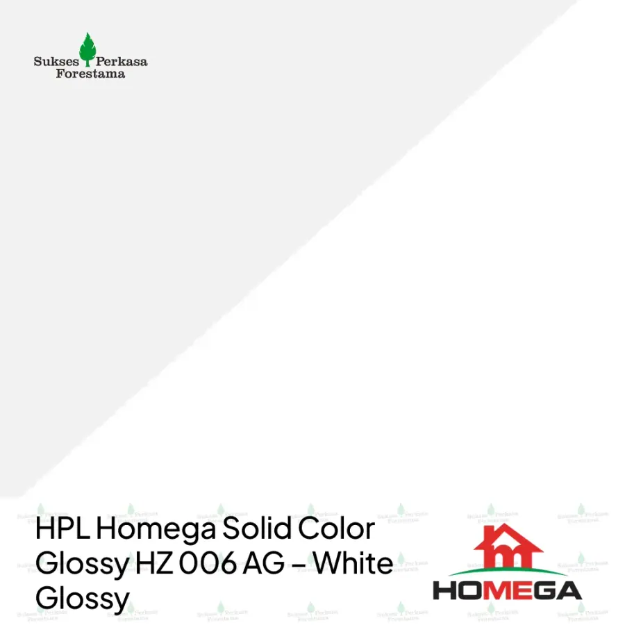 HPL Homega Solid Color Glossy HZ 006 AG – White Glossy