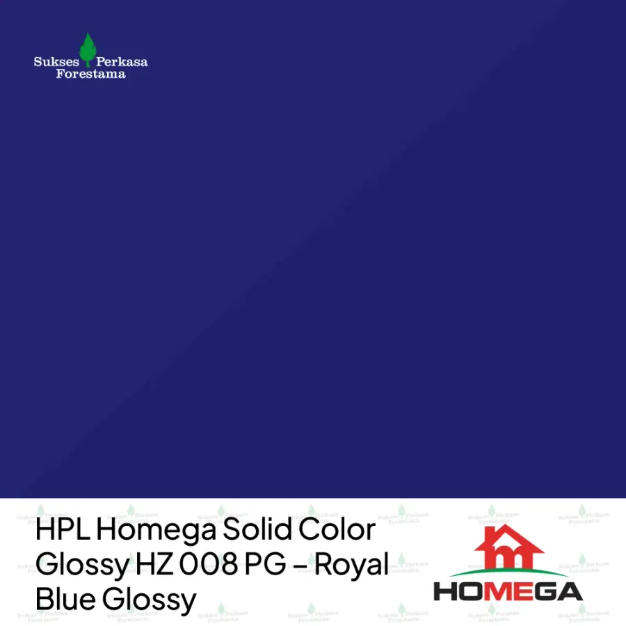 HPL Homega Solid Color Glossy HZ 008 PG – Royal Blue Glossy