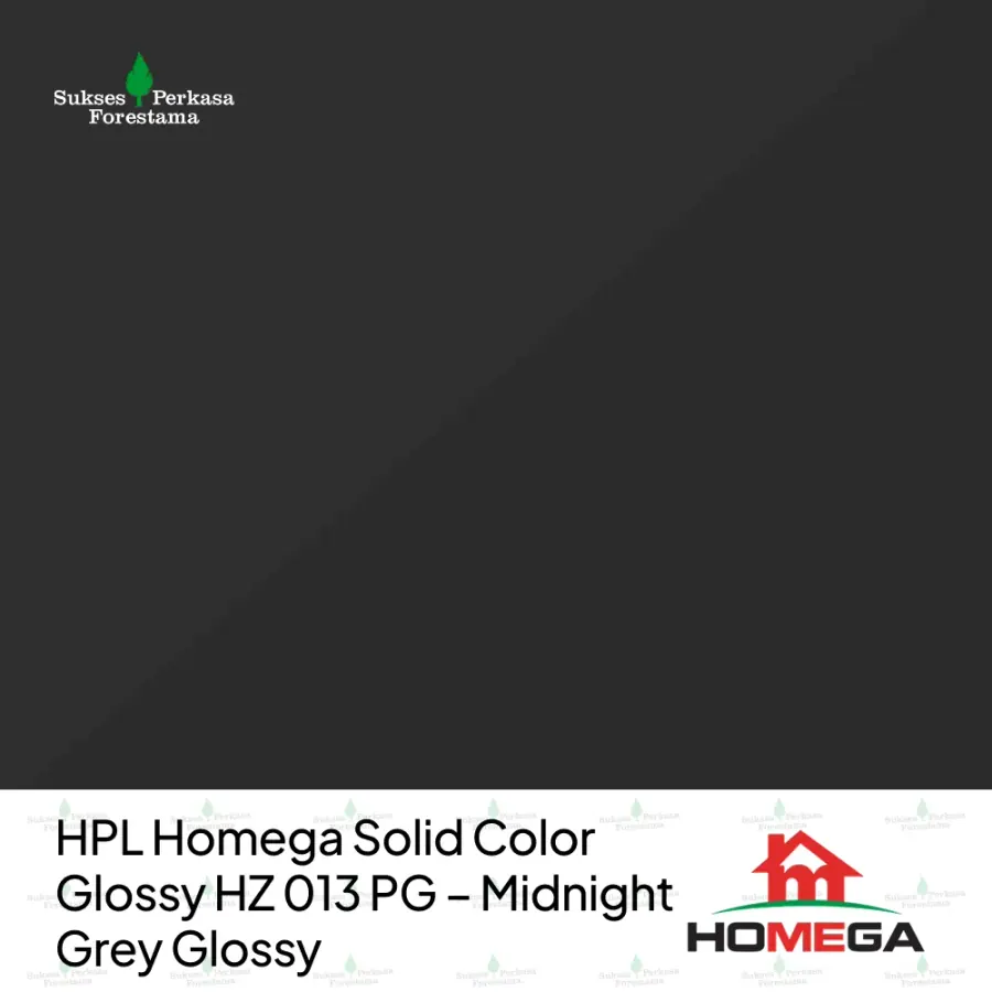 HPL Homega Solid Color Glossy HZ 013 PG – Midnight Grey Glossy