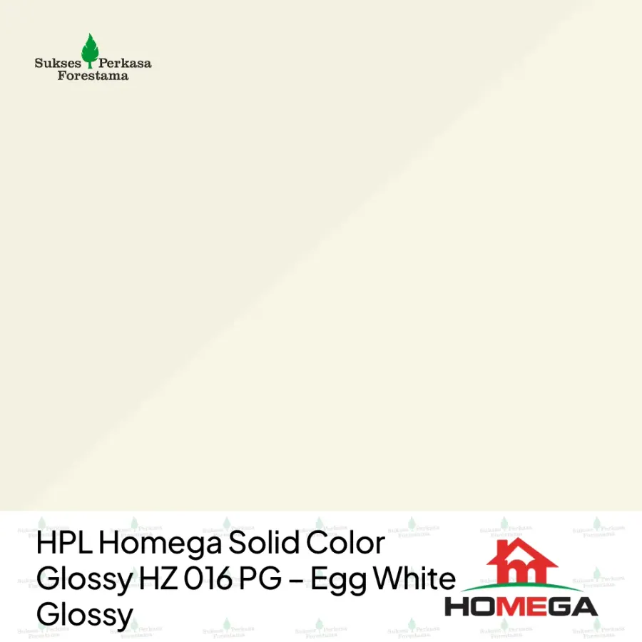 HPL Homega Solid Color Glossy HZ 016 PG – Egg White Glossy