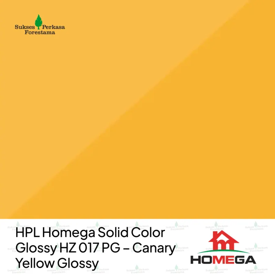 HPL Homega Solid Color Glossy HZ 017 PG – Canary Yellow Glossy