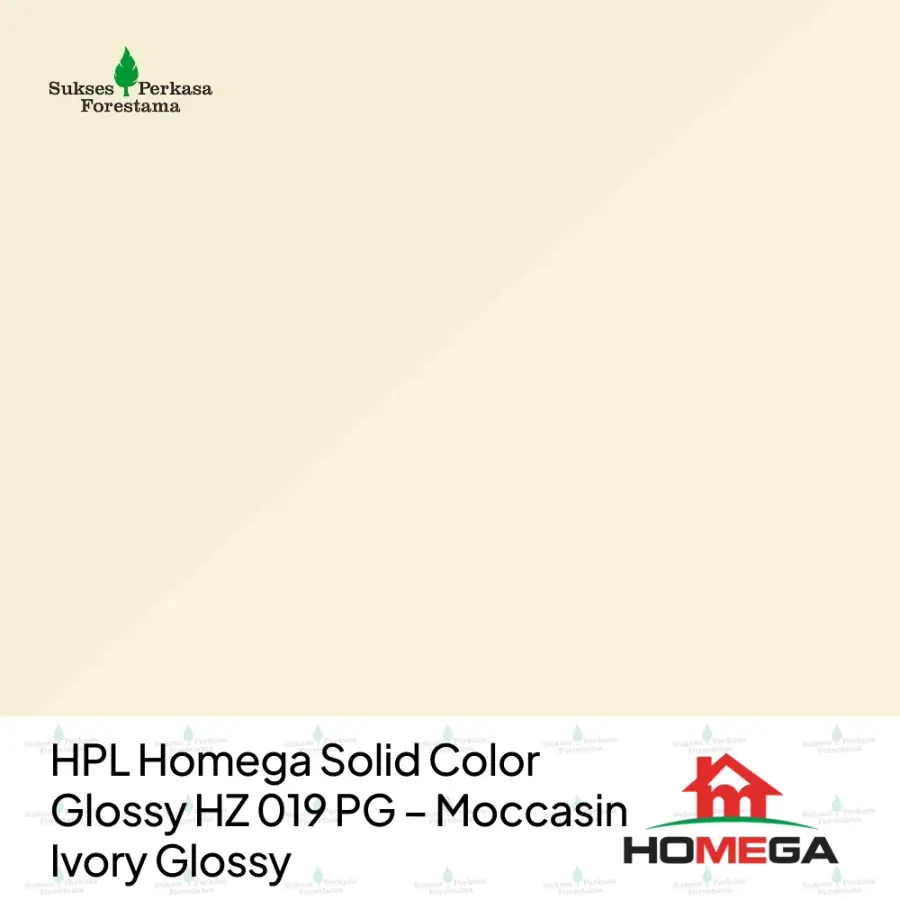 HPL Homega Solid Color Glossy HZ 019 PG – Moccasin Ivory Glossy