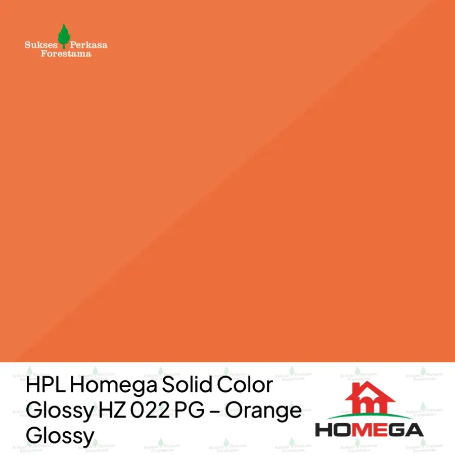 HPL Homega Solid Color Glossy HZ 022 PG – Orange Glossy