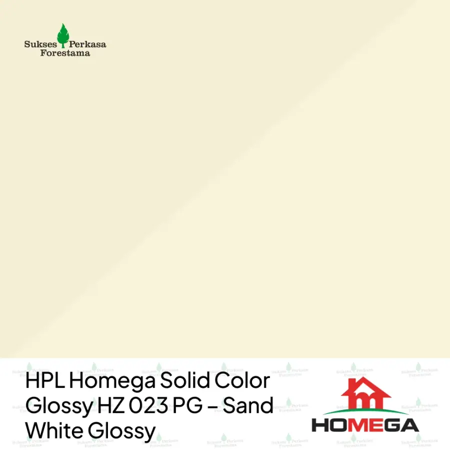 HPL Homega Solid Color Glossy HZ 023 PG – Sand White Glossy