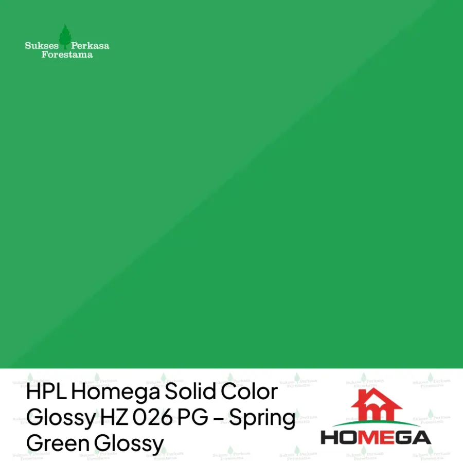 HPL Homega Solid Color Glossy HZ 026 PG – Spring Green Glossy