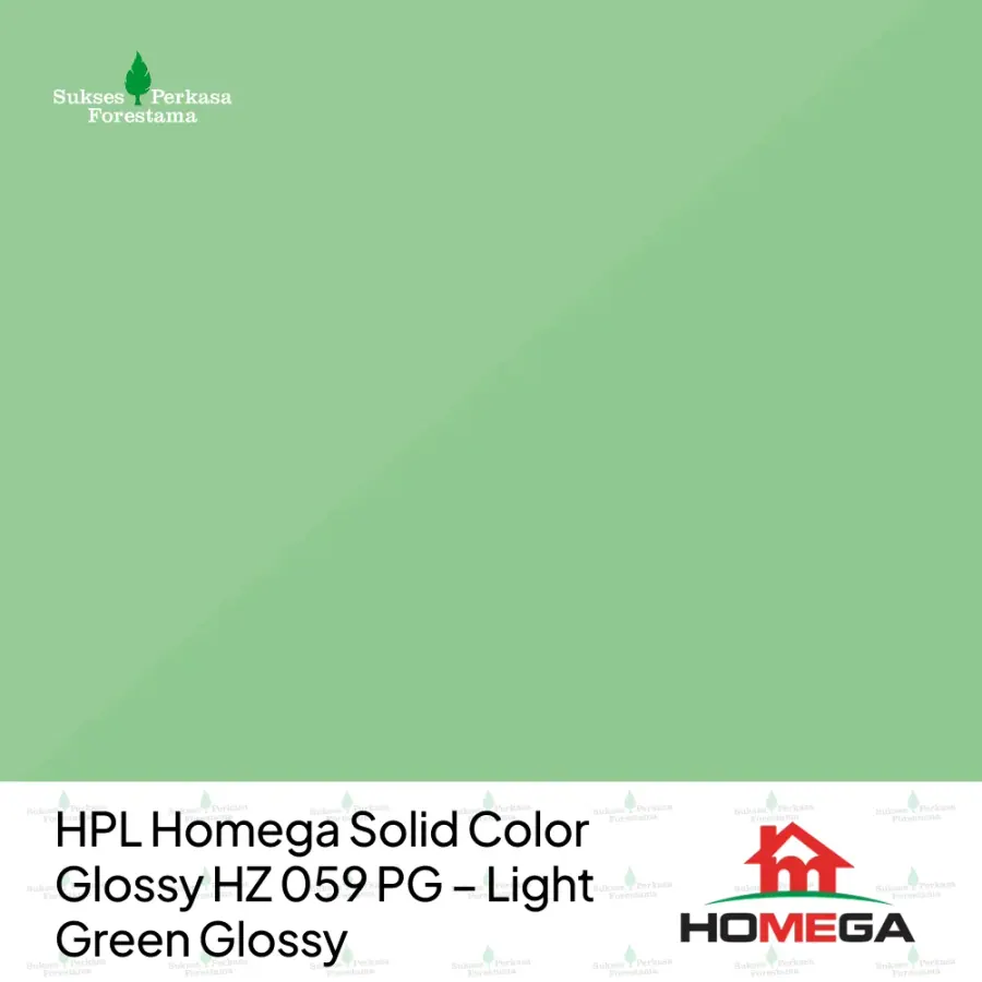 HPL Homega Solid Color Glossy HZ 059 PG – Light Green Glossy