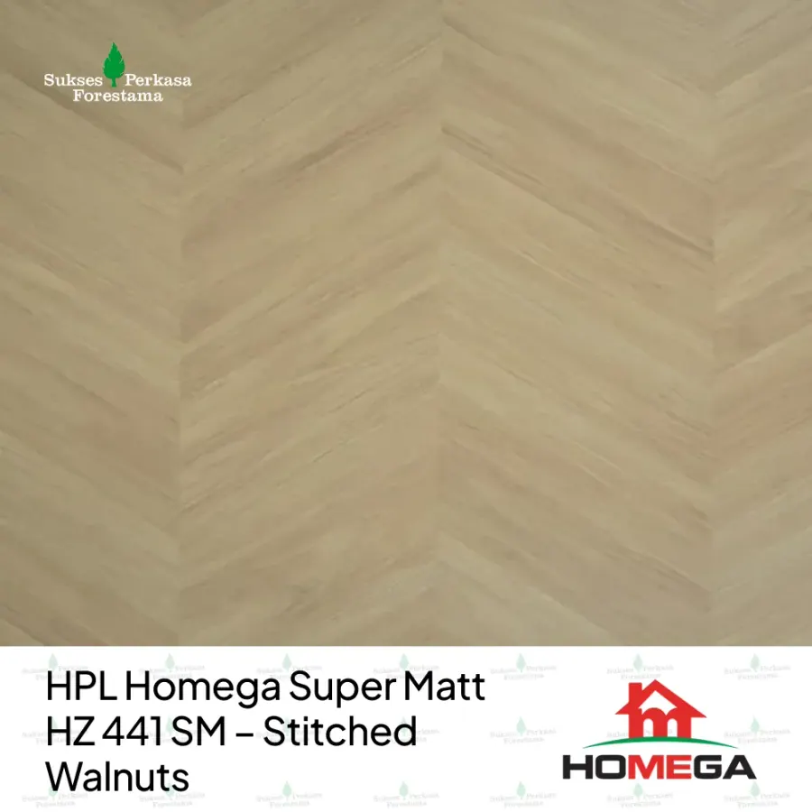 HPL Homega Super Matt HZ 441 SM – Stitched Walnuts