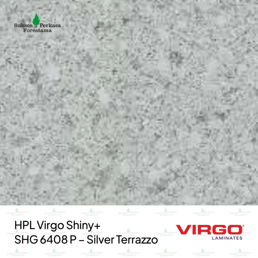 HPL Virgo Shiny+ SHG 6408 P – Silver Terrazzo