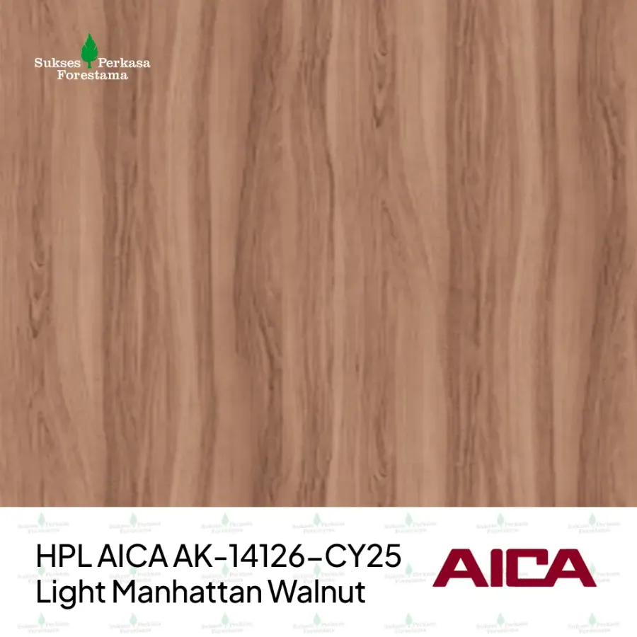 HPL AICA AK-14126-CY25 – Light Manhattan Walnut