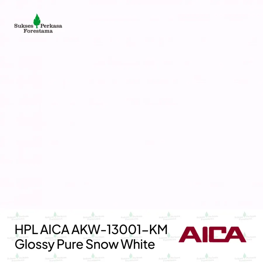 HPL AICA AKW-13001-KM – Glossy Pure Snow White